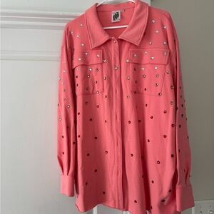 QUEEN OF SPARKLES Pink Sequin Shacket